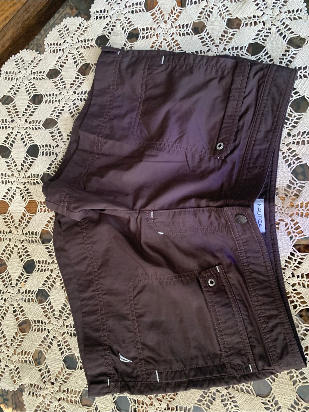 Nautica Chocolate Brown Casual Shorts